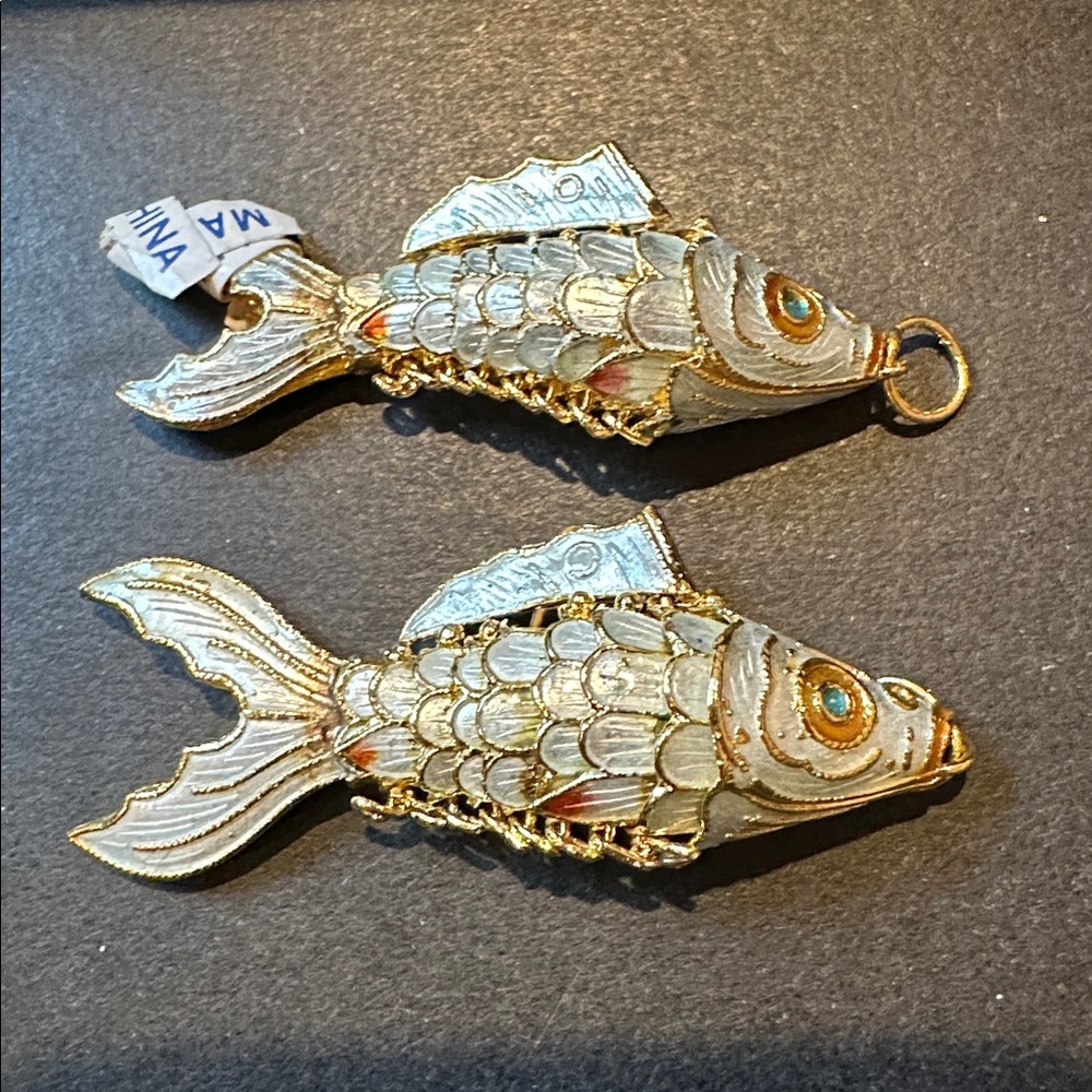 Vintage Enamel Koi Fish - Pick One - Picture 2 of 8